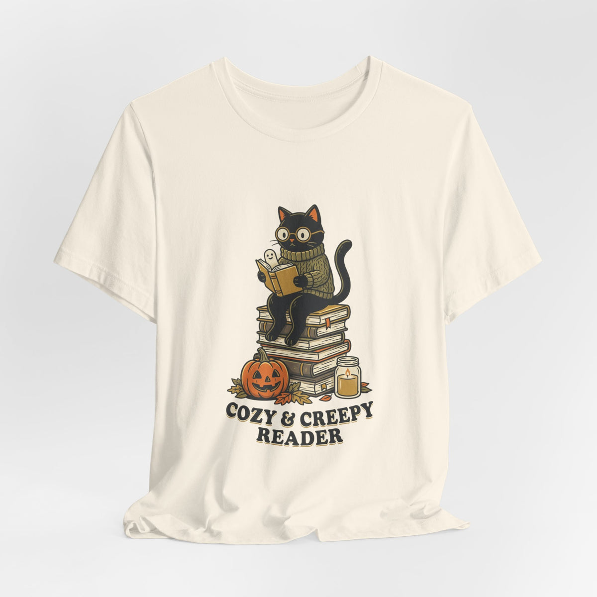 Cozy & Creepy Reader T-Shirt | Spooky Reader Halloween Bookish Shirt