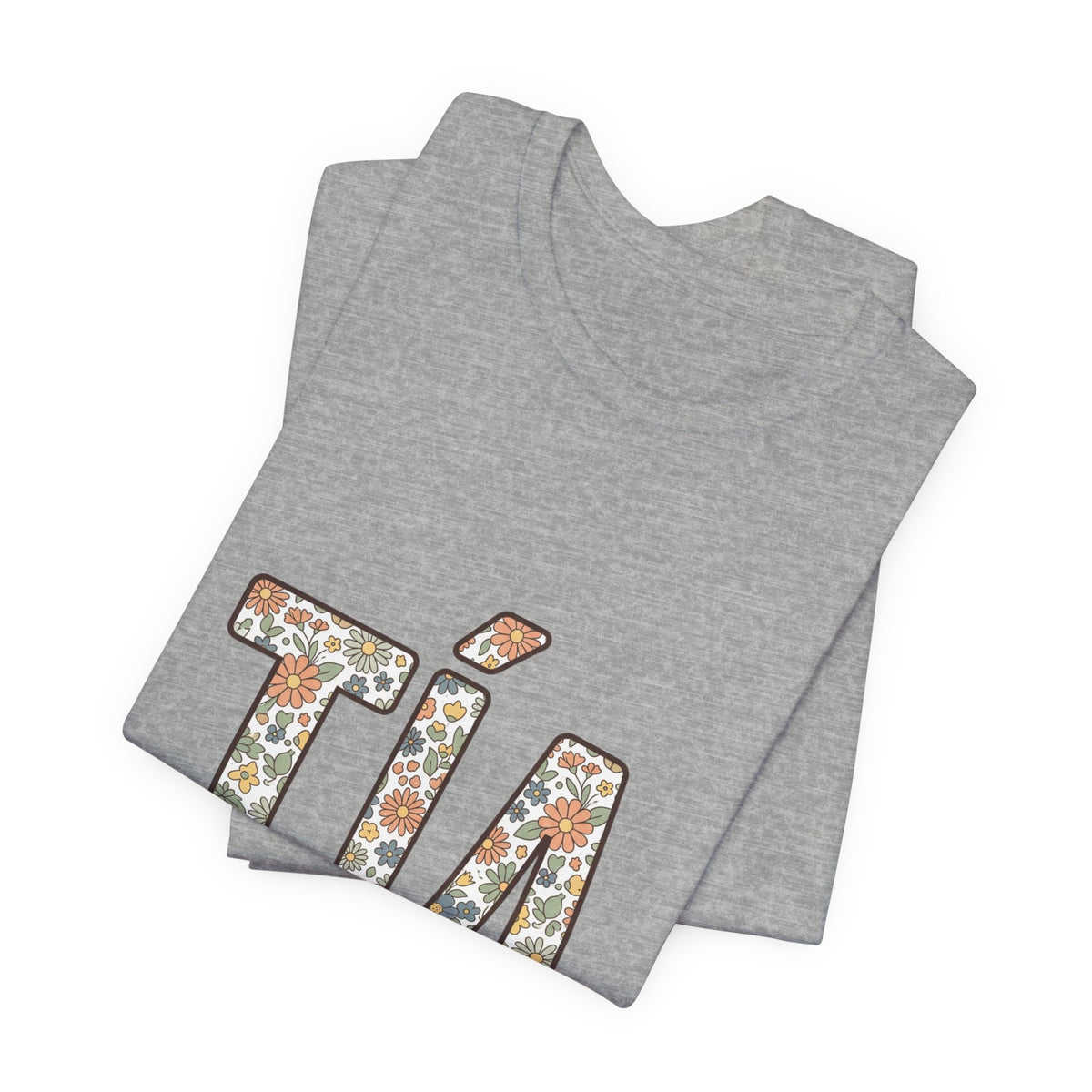 TÍA Floral Letter Tee | Auntie T-shirt, Spanish Auntie Apparel