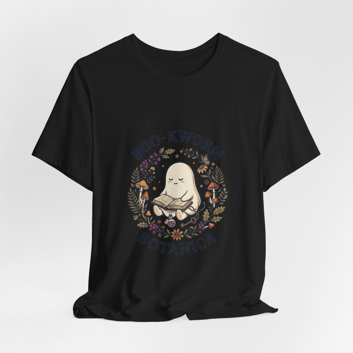 Boo-Kworm Botanica Tee | Spooky Reader, Cute Ghost Reading