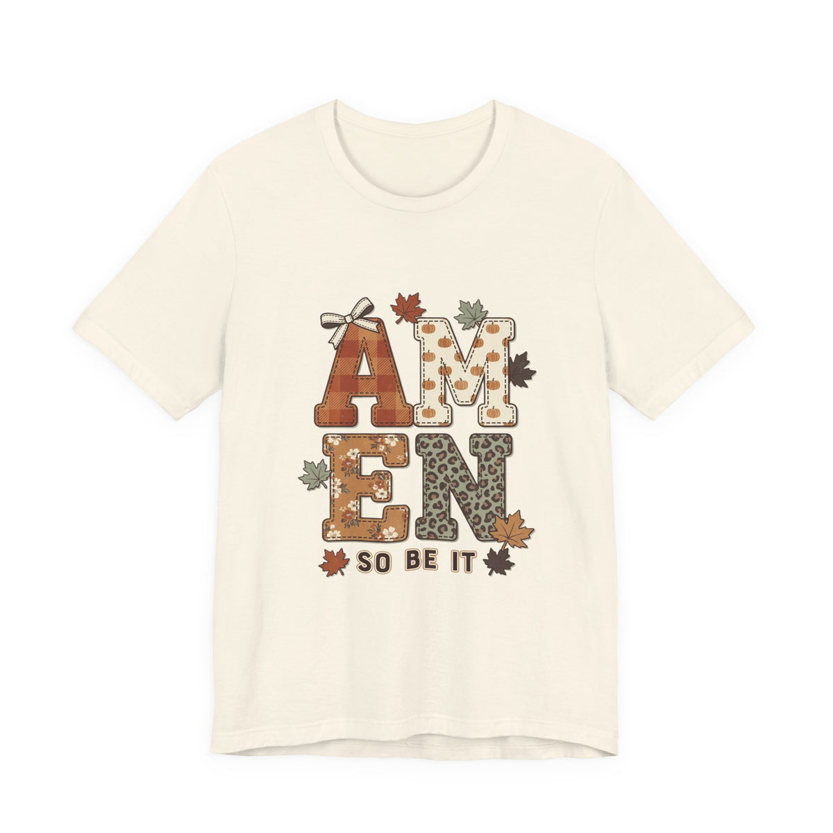 Amen So Be It Tee | Christian Autumn, Fall Leaves & Pumpkin Script