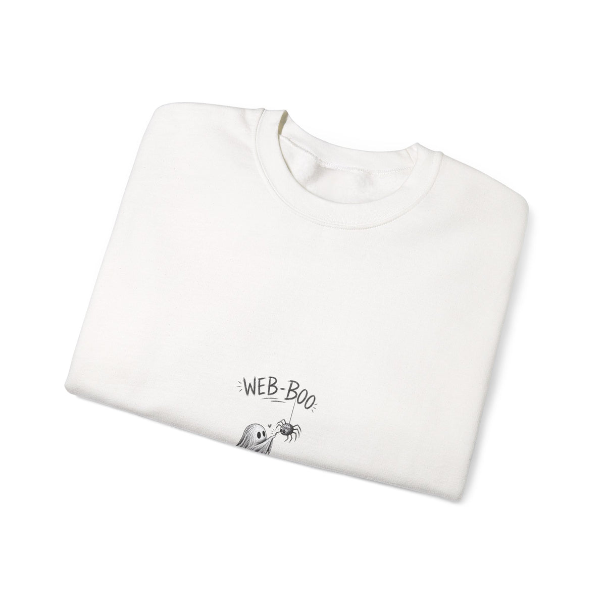 Ghost & Spider web sweatshirt — "Wee-Boo" Cute Halloween Crewneck