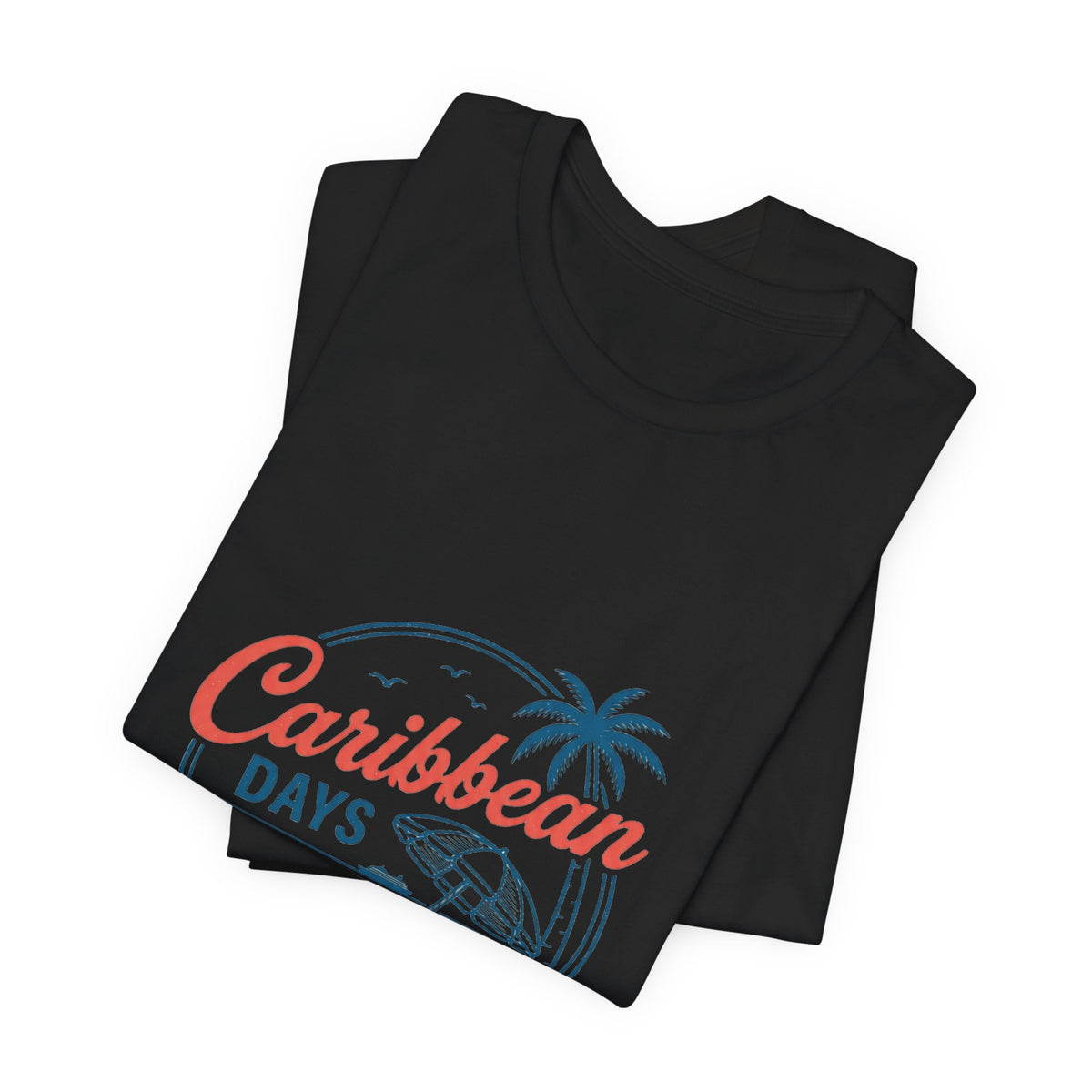 Caribbean Days Beach Scene Tee | Cruise Vacation Shirt, Nautical Tropical
