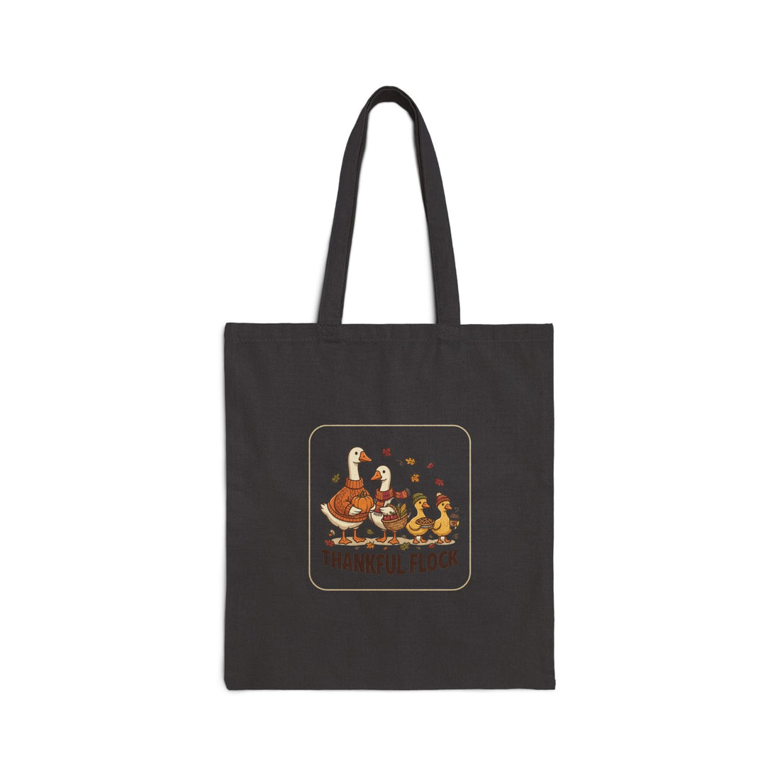 Thankful Flock Thanksgiving tote bag | Fall turkey harvest, pumpkin pie market tote