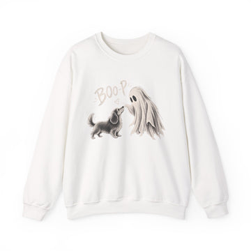 Halloween Ghost & Dog "Boop" Crewneck Sweatshirt