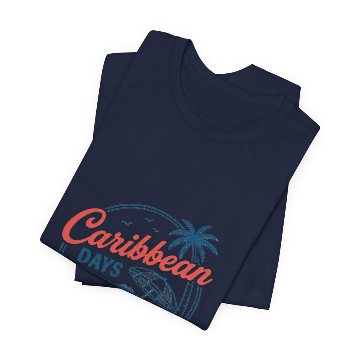 Caribbean Days Beach Scene Tee | Cruise Vacation Shirt, Nautical Tropical