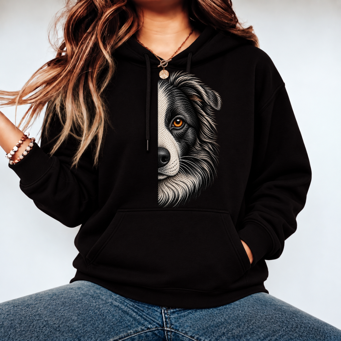 Border Collie Dog Embroidery Design