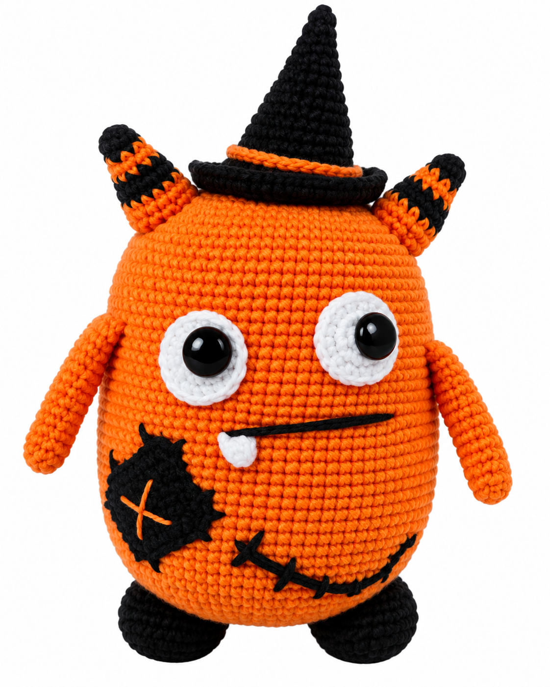 Halloween Witch Crochet Pattern | Orange Amigurumi Witch PDF | Spooky Crochet Toy