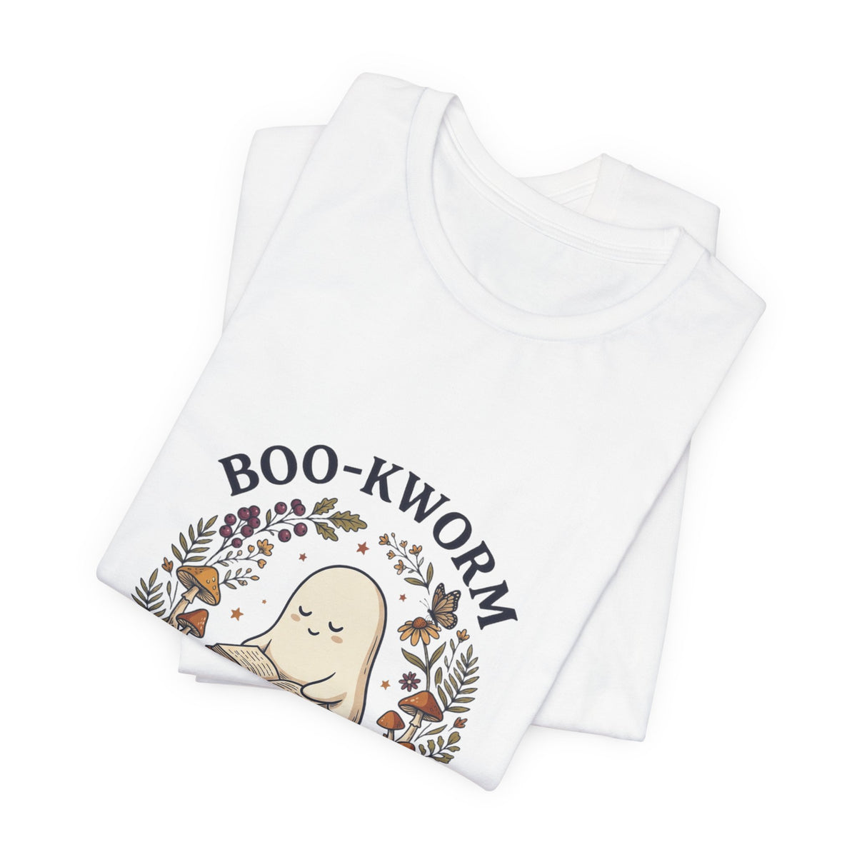 Boo-Kworm Botanica Tee | Spooky Reader, Cute Ghost Reading
