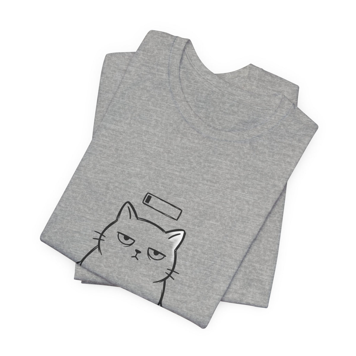Patience 1% Cat Tee | Grumpy Humor, Minimal Cat Illustration