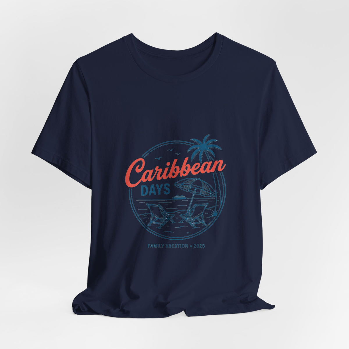 Caribbean Days Beach Scene Tee | Cruise Vacation Shirt, Nautical Tropical