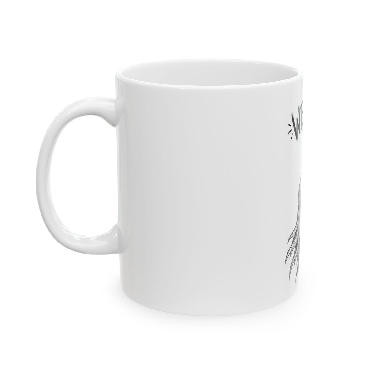 Web-Boo Ceramic Mug — Cute Ghost & Spider Halloween Coffee Cup (11oz, 15oz)