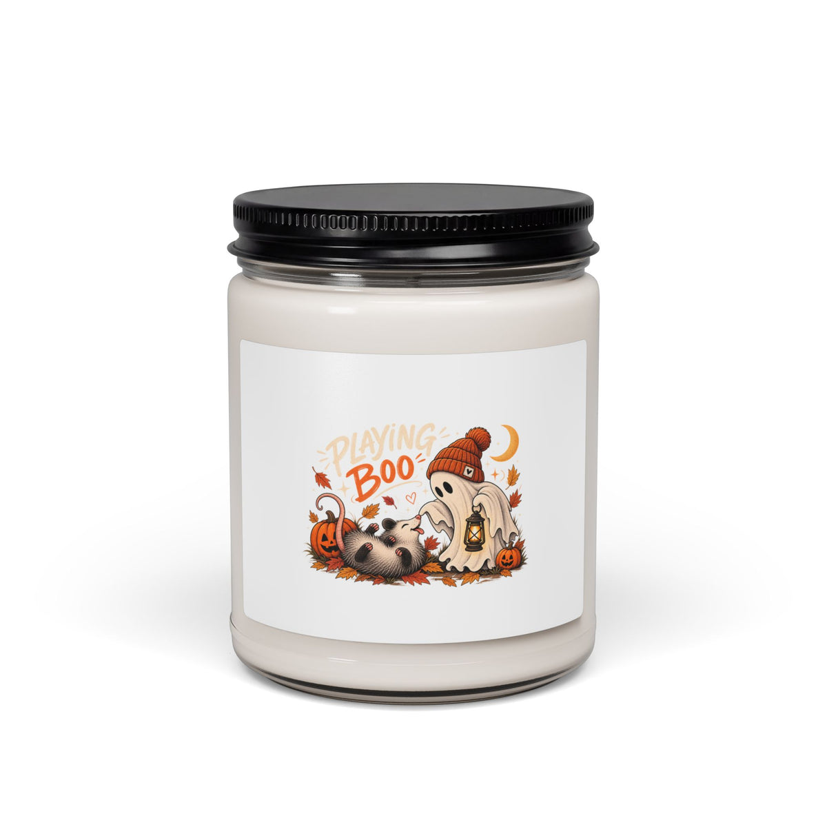 Halloween Soy Candle — 'Playing Boo' 9oz Scented Jar