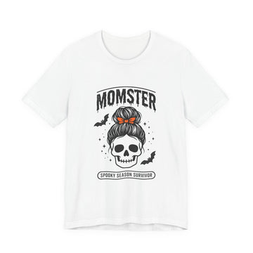 Momster Skull Momster Tee | Halloween mom, bats & spooky lettering