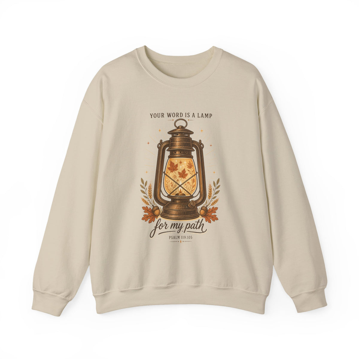 Your Word Is A Lamp Crewneck Sweatshirt | Christian Autumn, Psalm 119:105