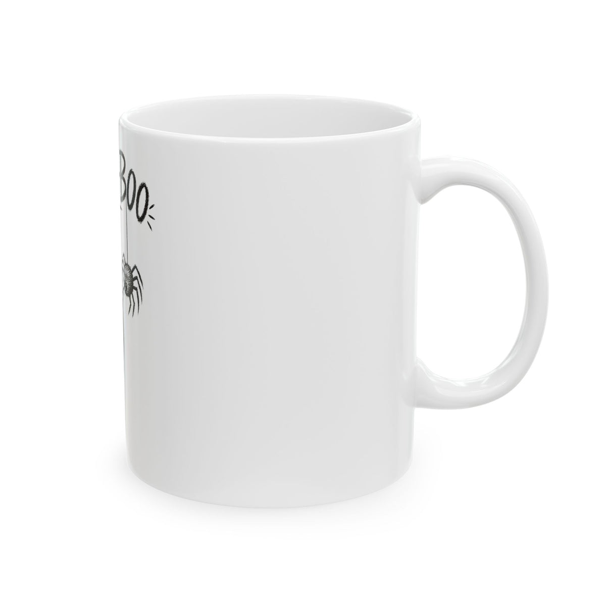 Web-Boo Ceramic Mug — Cute Ghost & Spider Halloween Coffee Cup (11oz, 15oz)