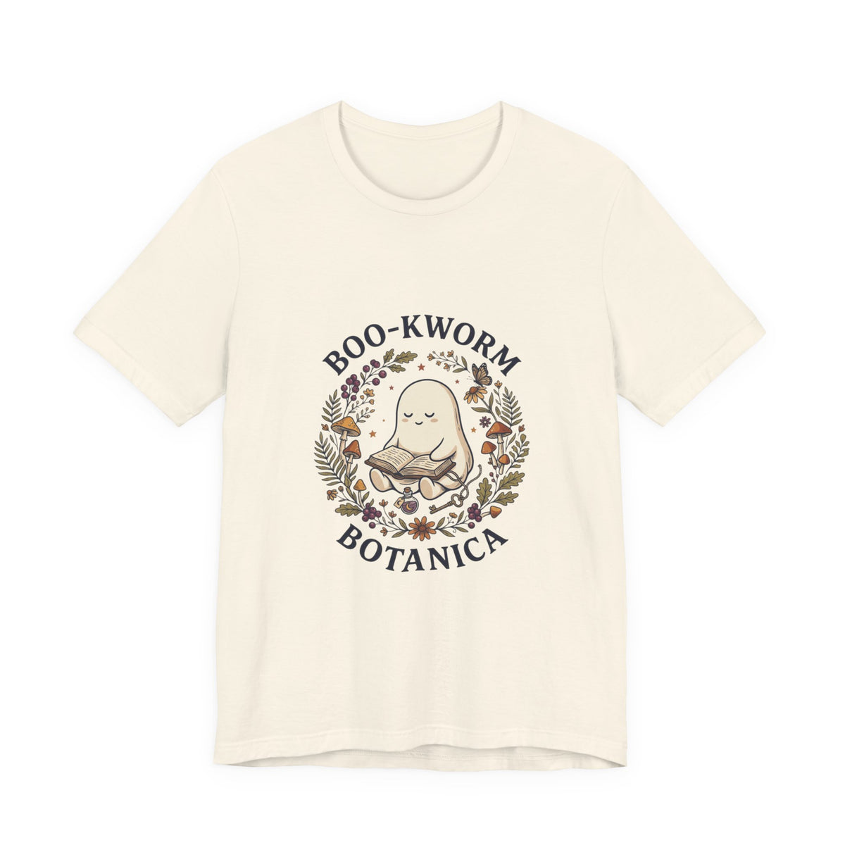 Boo-Kworm Botanica Tee | Spooky Reader, Cute Ghost Reading