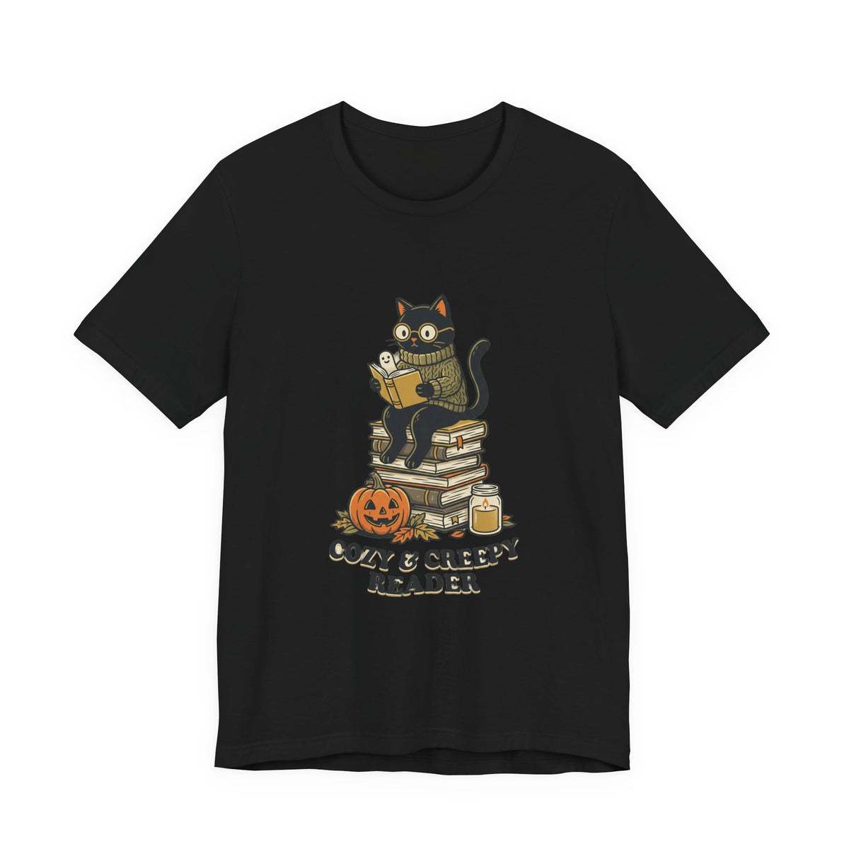 Cozy & Creepy Reader T-Shirt | Spooky Reader Halloween Bookish Shirt