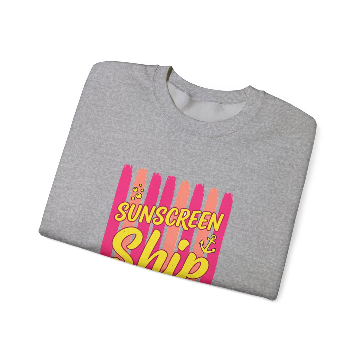 Sunscreen Ship Repeat Sweatshirt | Cruise Vacation, Nautical Tropical