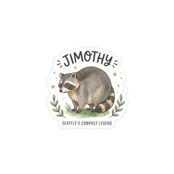 Seattle compact raccoon sticker, Kiss-Cut Sticker | Wholesome meme wildlife