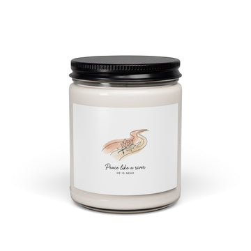 Peace Like a River Soy Candle, Christian Autumn, Fall Scripture Candle