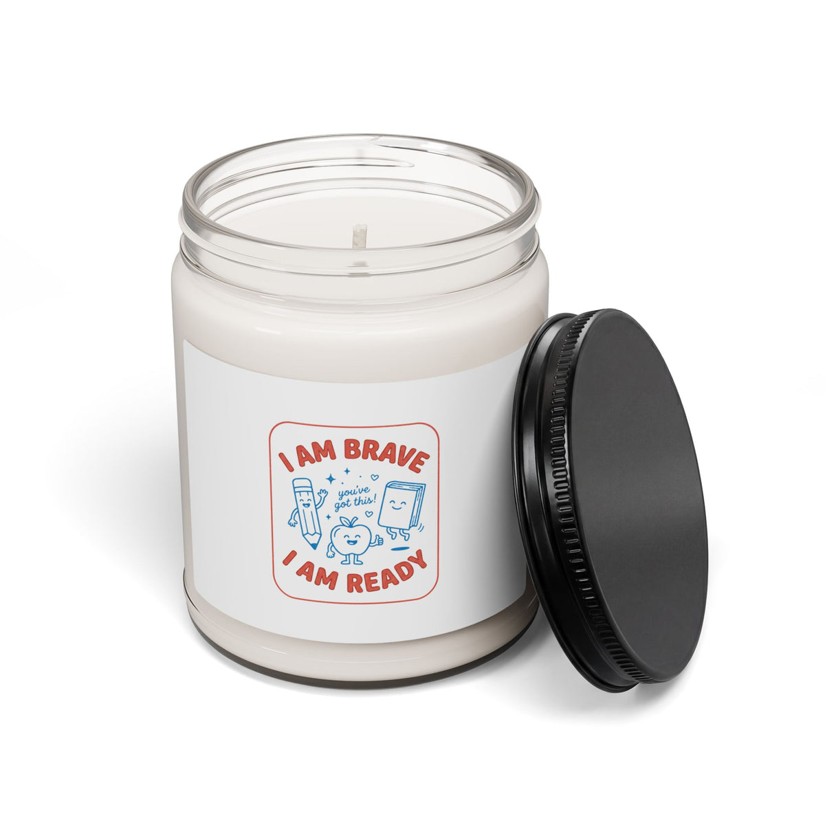 I Am Brave I Am Ready Soy Candle, First Day of School keepsake | Grade Milestone