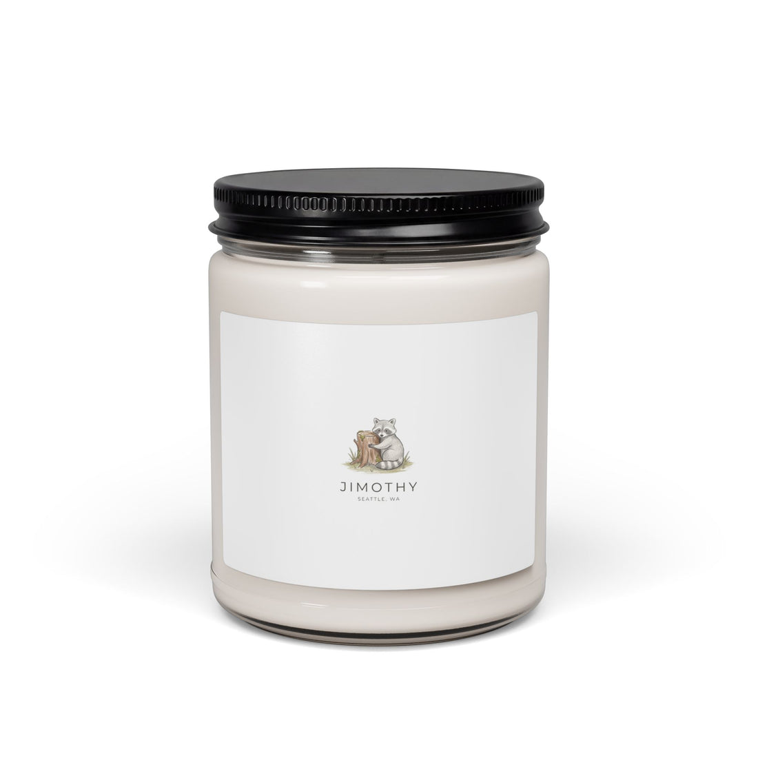 Compact Raccoon Illustration Soy Candle, 9oz | Viral Seattle Mascot Meme