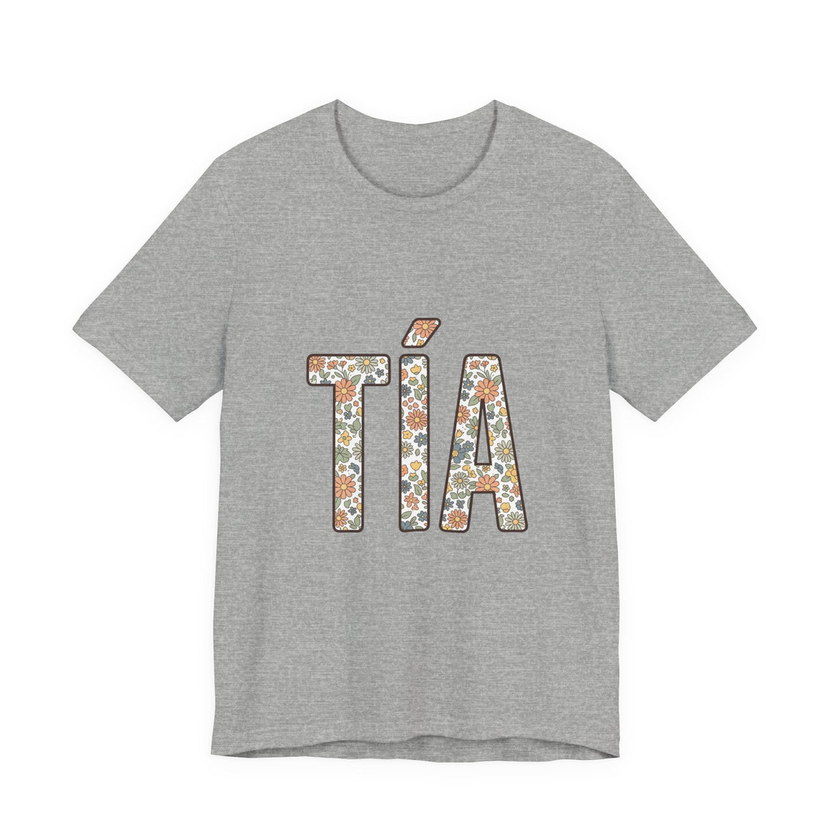 TÍA Floral Letter Tee | Auntie T-shirt, Spanish Auntie Apparel