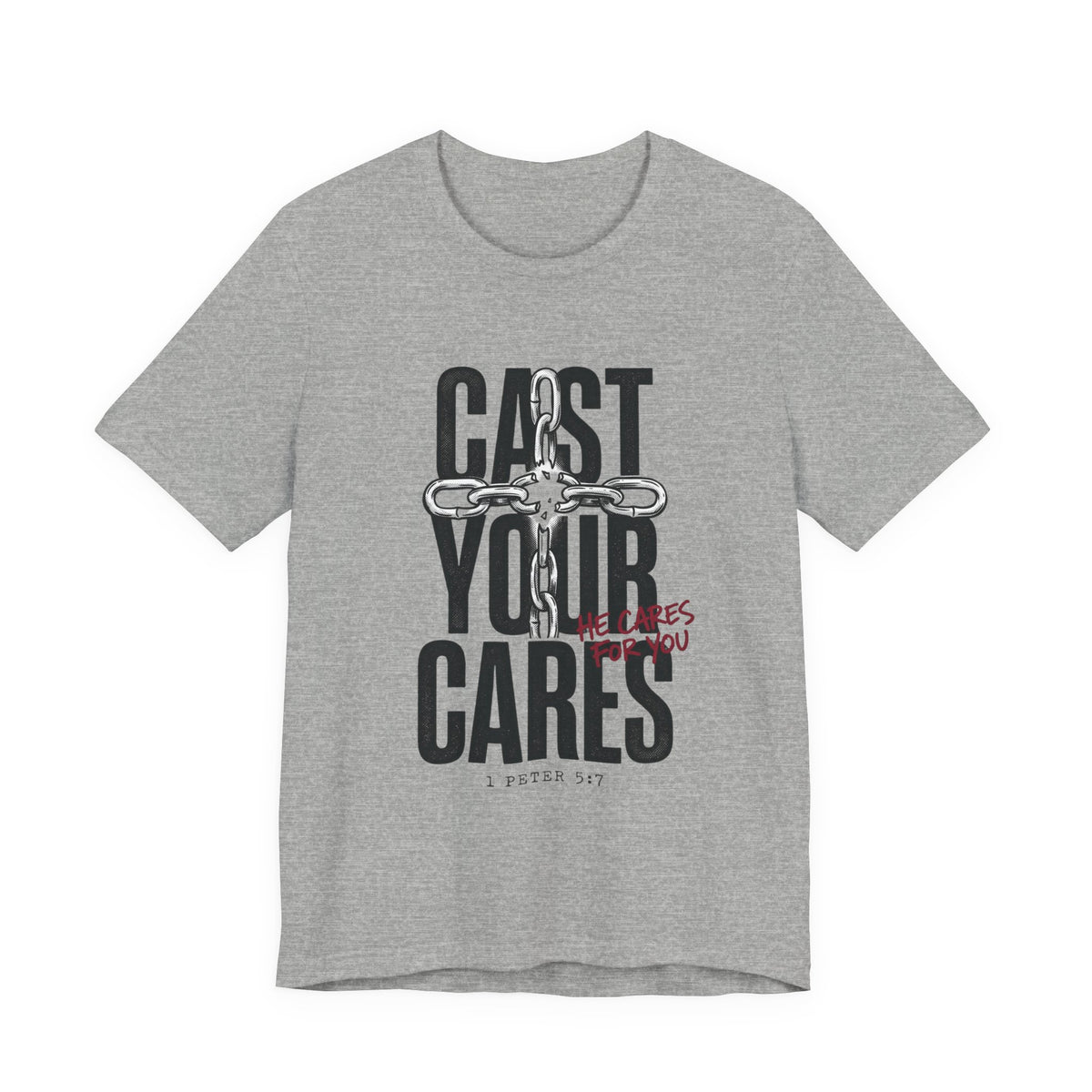 Cast Your Cares Tee | Christian Streetwear, Scripture Graphic