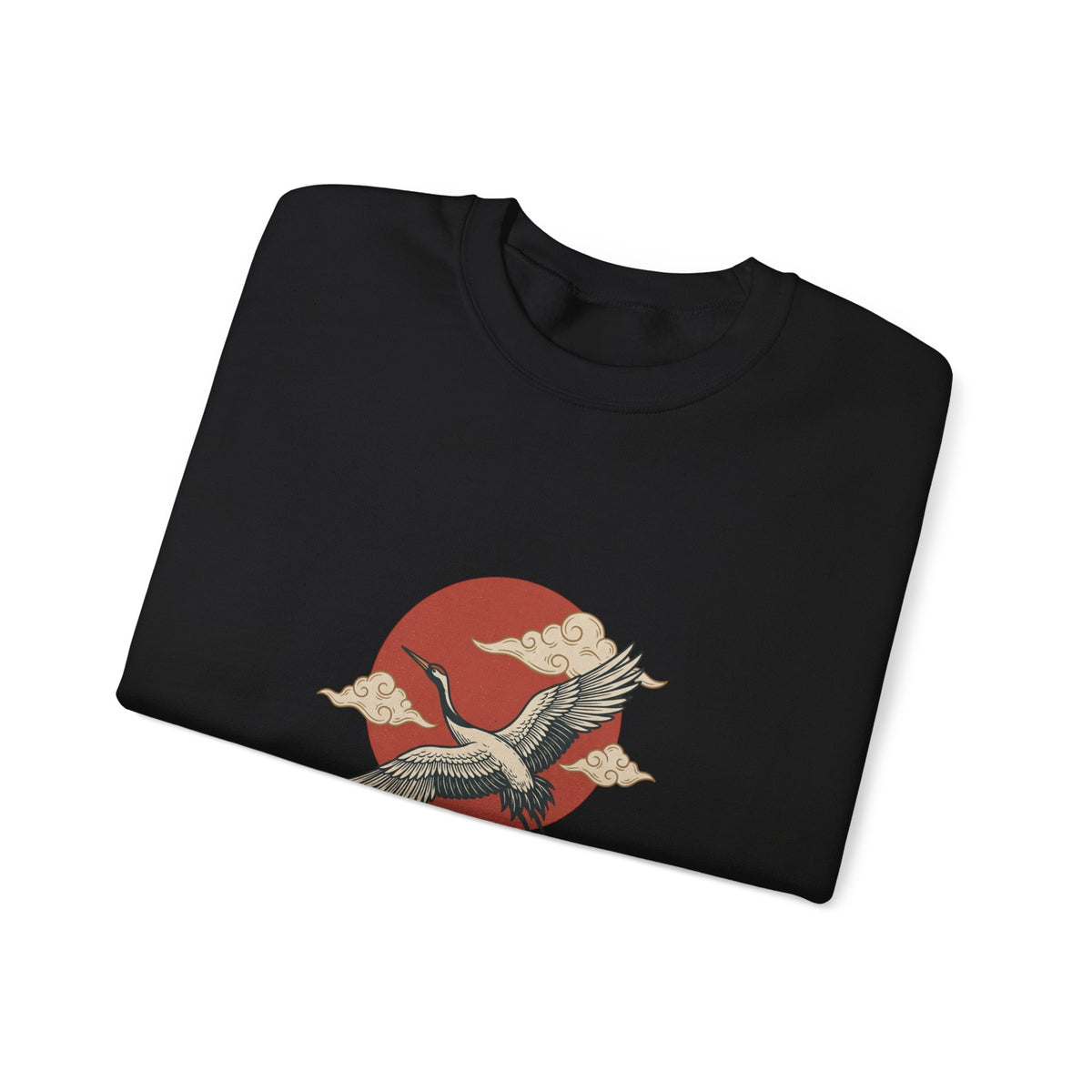 Vintage Flash Crane Sweatshirt | Traditional Tattoo-Inspired, Limited Palette