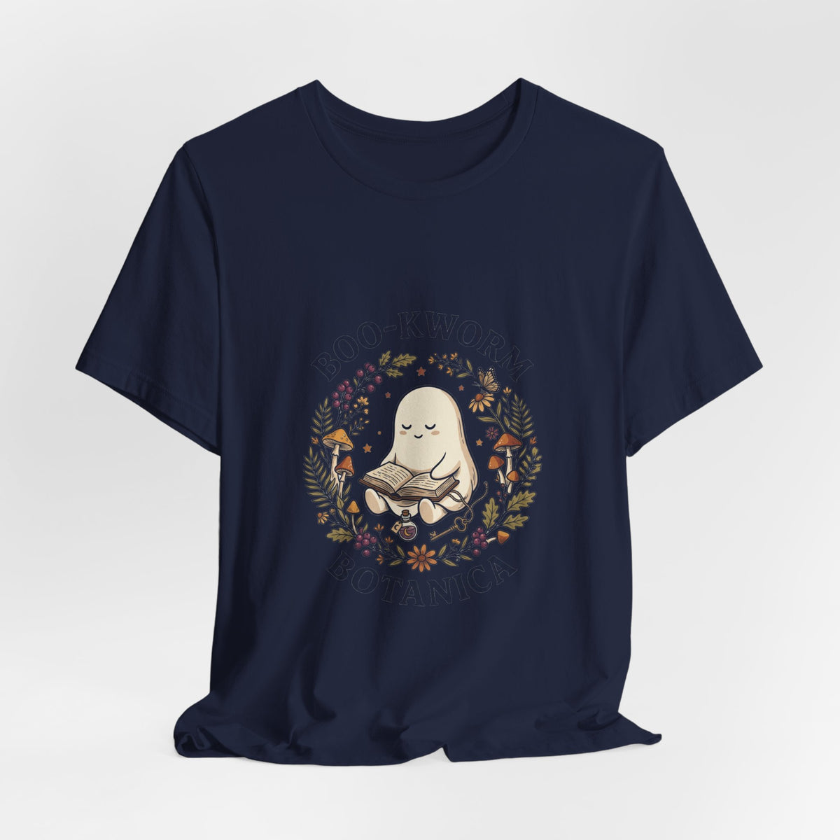Boo-Kworm Botanica Tee | Spooky Reader, Cute Ghost Reading