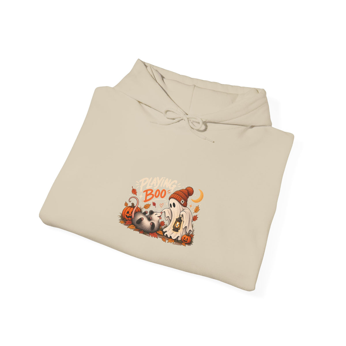 Halloween Cat "Boo" Hoodie - Cute Pumpkin & Black Cat Fall Sweatshirt