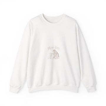Crewneck Sweatshirt - Cute 'Mom + Boo' Minimalist Dog Mom Design