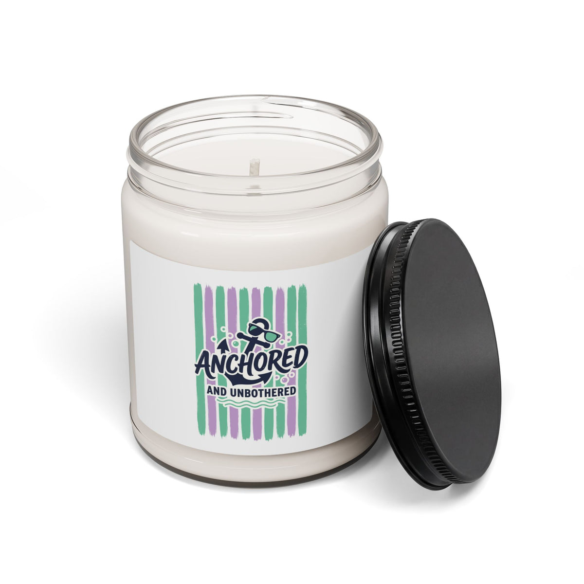 Anchored and Unbothered Candle, Soy Jar Candle | Nautical Cruise Vibes