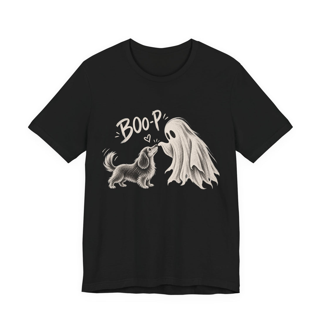 Cute Ghost & Dog 'Boo-p' Halloween T‑Shirt