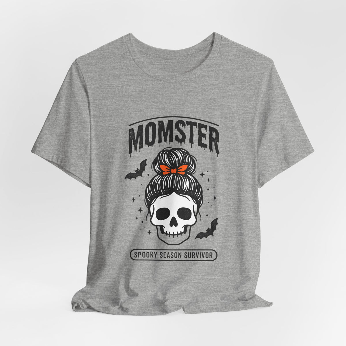 Momster Skull Momster Tee | Halloween mom, bats & spooky lettering