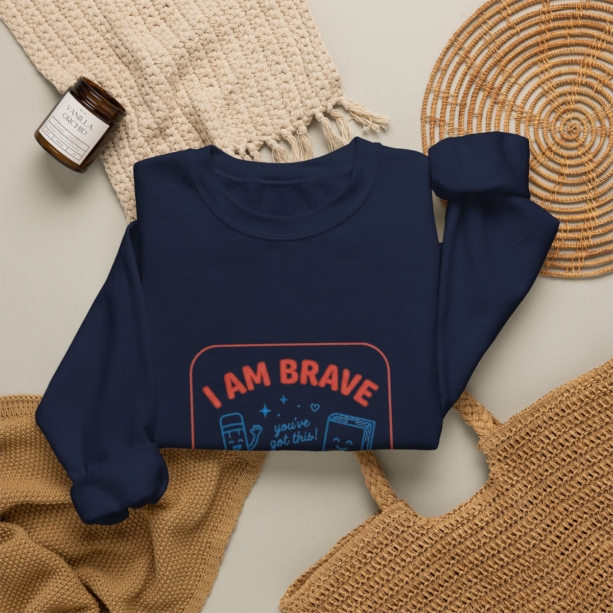 I Am Brave I Am Ready Sweatshirt | First Day of School, Grade-Ready Keepsake