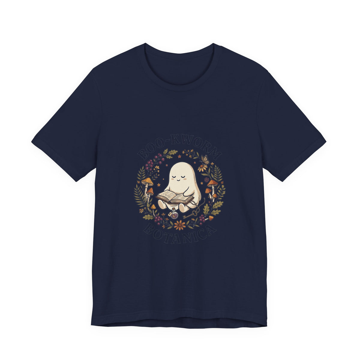 Boo-Kworm Botanica Tee | Spooky Reader, Cute Ghost Reading