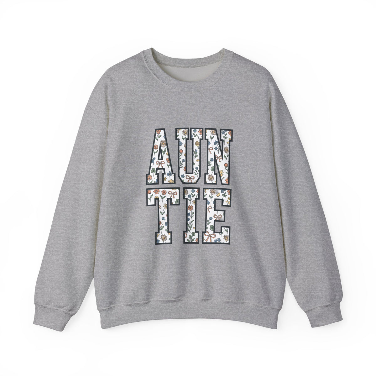 AUNTIE Floral Block Sweatshirt | Auntie Crewneck, Family Role Apparel