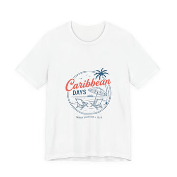 Caribbean Days Beach Scene Tee | Cruise Vacation Shirt, Nautical Tropical