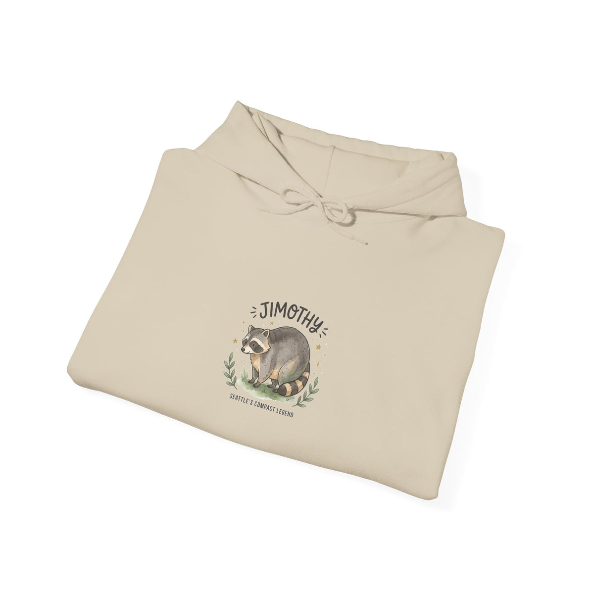 Seattle Raccoon Illustration Hoodie | Jimothy-Inspired Viral Raccoon, Wholesome Meme Style