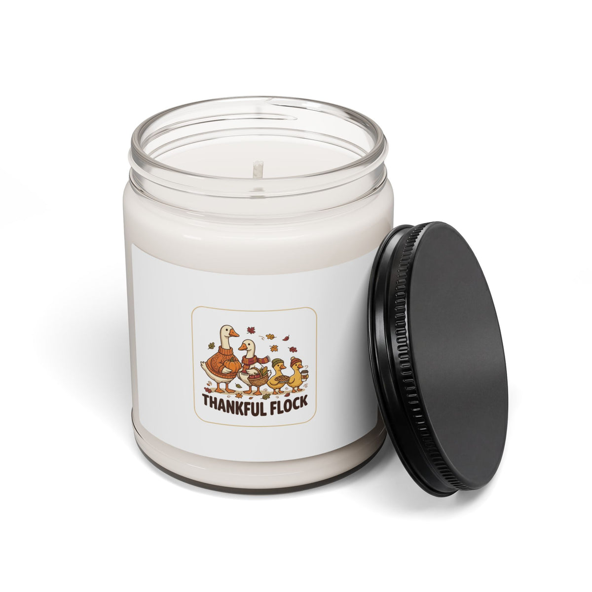 Thankful Flock Turkey Candle | Thanksgiving soy candle, pumpkin spice