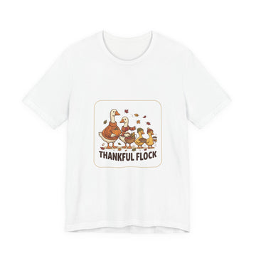 Thankful Flock Turkey Family Tee | Thanksgiving, Harvest Autumn Shirt