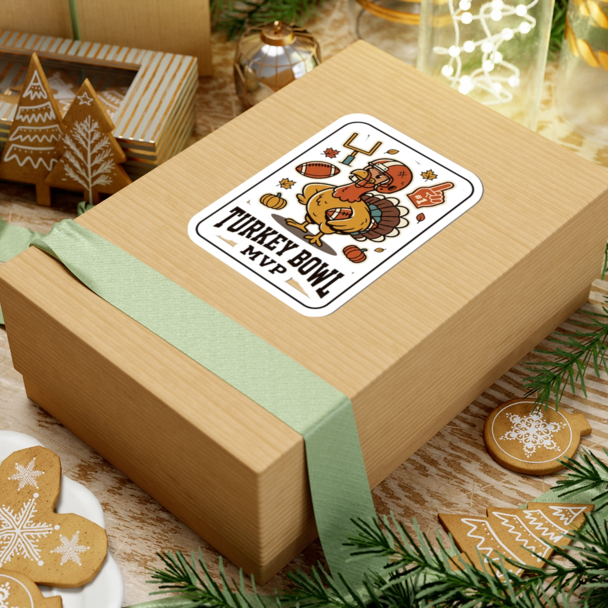 Turkey Bowl MVP Sticker | Thanksgiving, Football Turkey