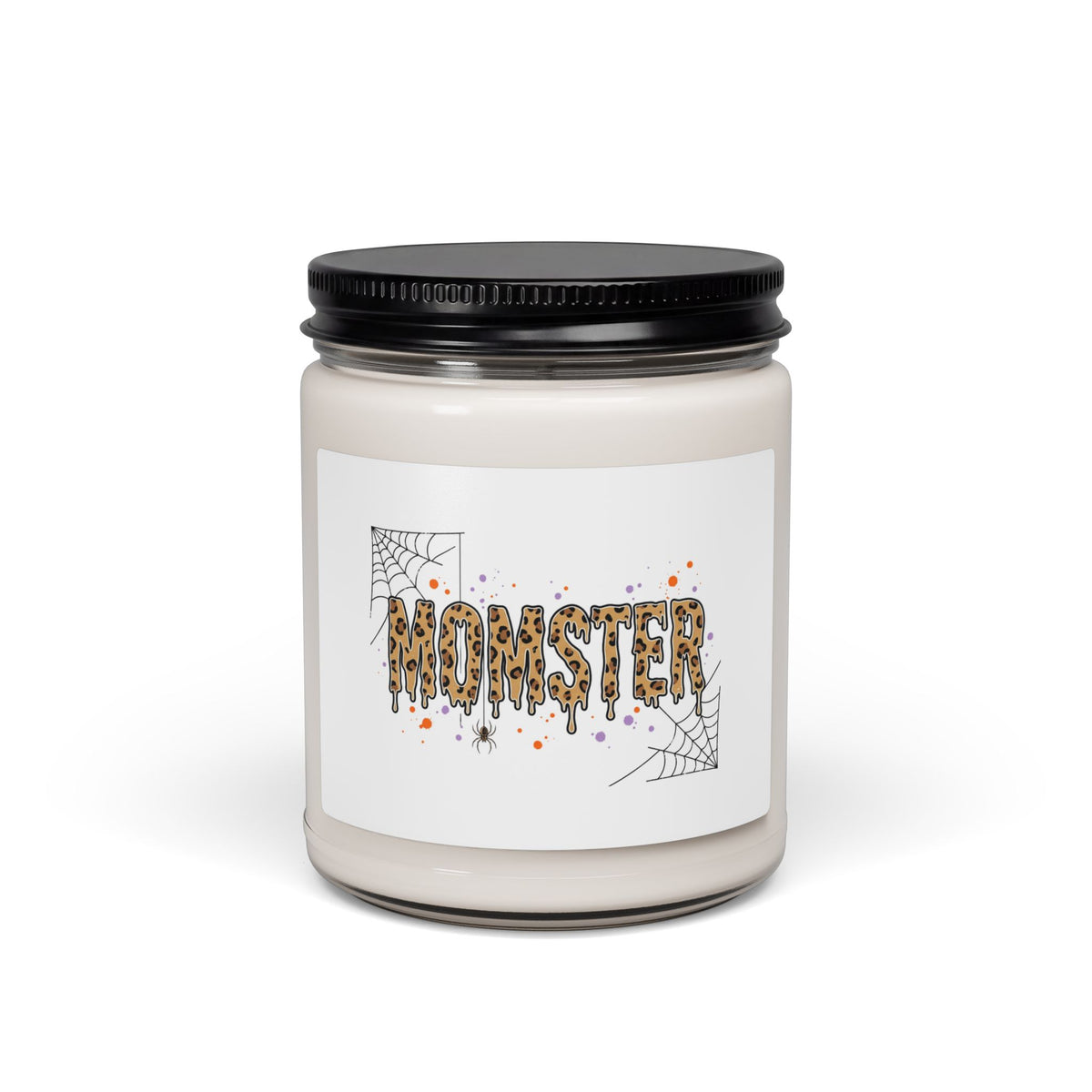 Momster Halloween Leopard Lettering Candle | Soy Scented Candle