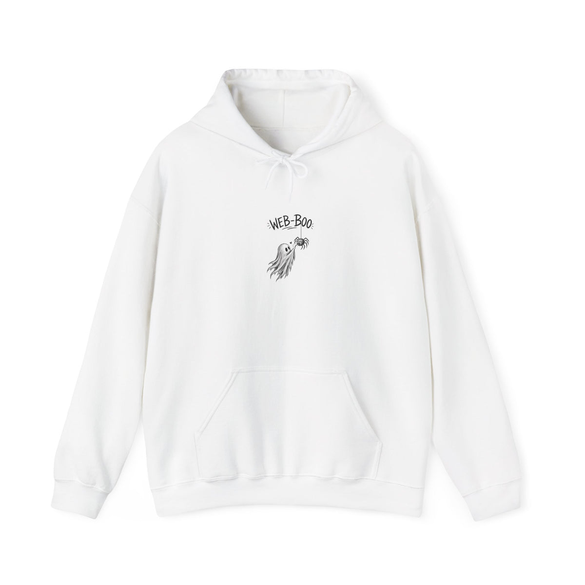Ghost 'Wee Boo' Hoodie — Cute Minimal Halloween Sweatshirt