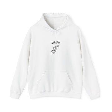 Ghost 'Wee Boo' Hoodie — Cute Minimal Halloween Sweatshirt