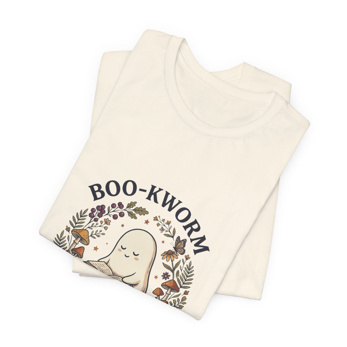 Boo-Kworm Botanica Tee | Spooky Reader, Cute Ghost Reading