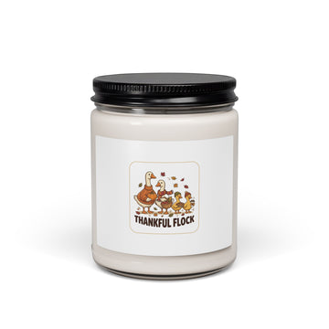 Thankful Flock Turkey Candle | Thanksgiving soy candle, pumpkin spice