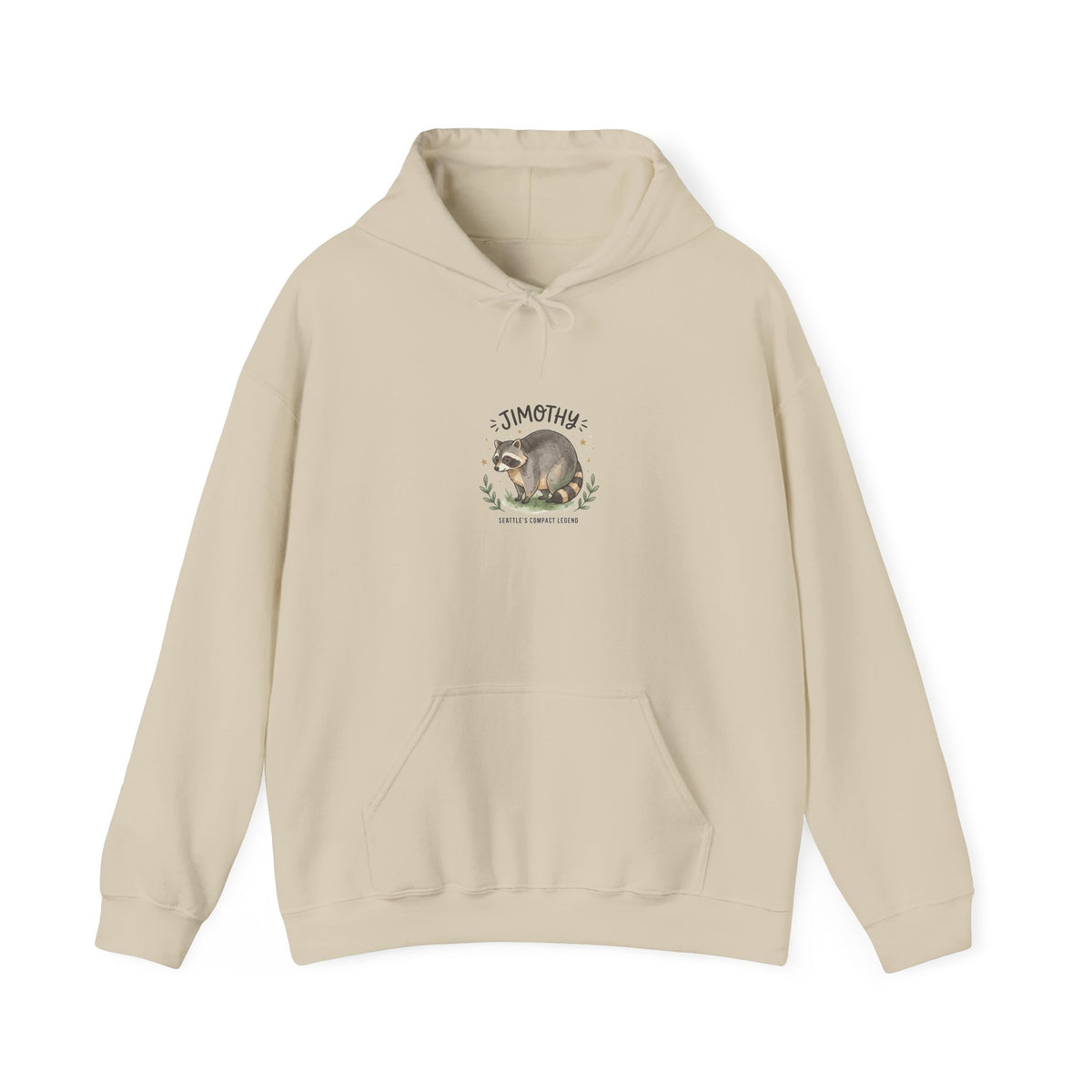 Seattle Raccoon Illustration Hoodie | Jimothy-Inspired Viral Raccoon, Wholesome Meme Style