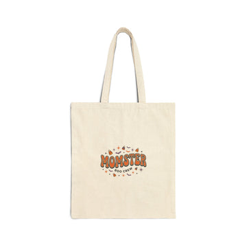 Momster Halloween Tote | Cotton Canvas, spooky lettering, bats